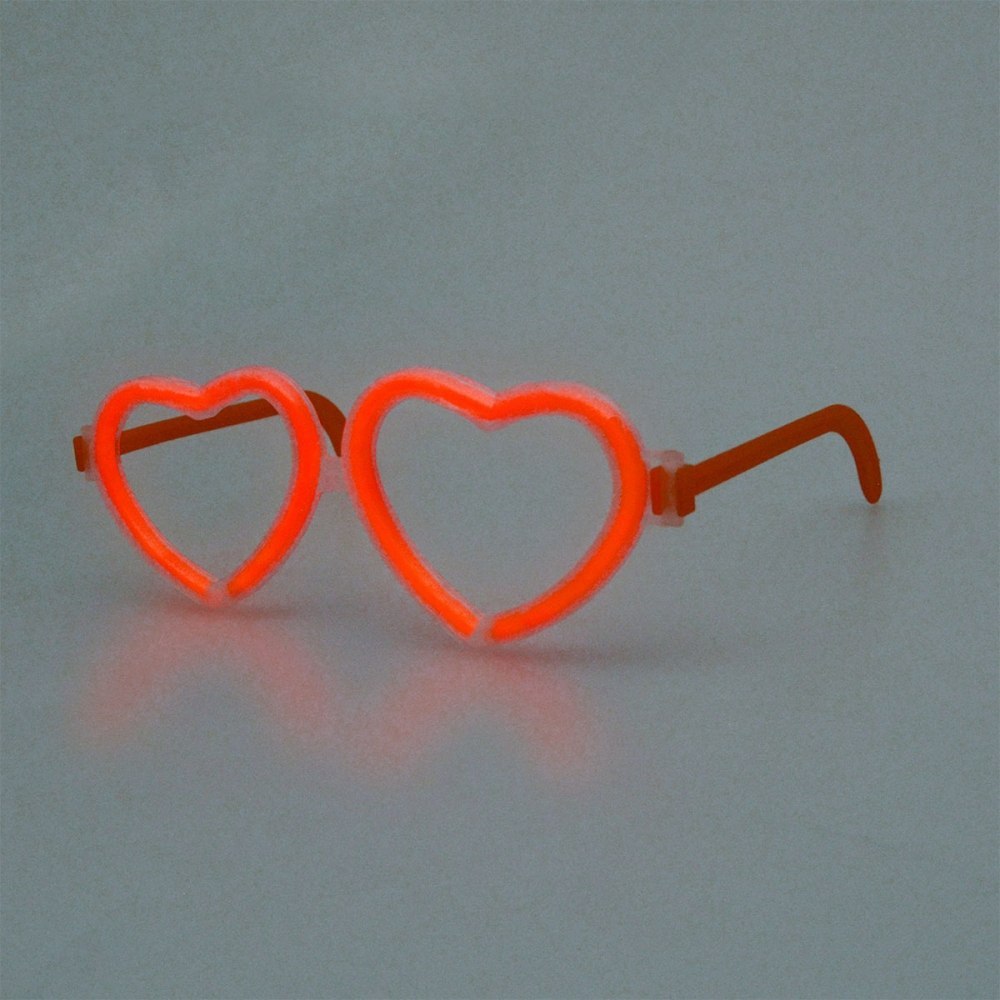 CARNIVAL GLASSES HEART FLUO ARPEX GS6449 ARPEX